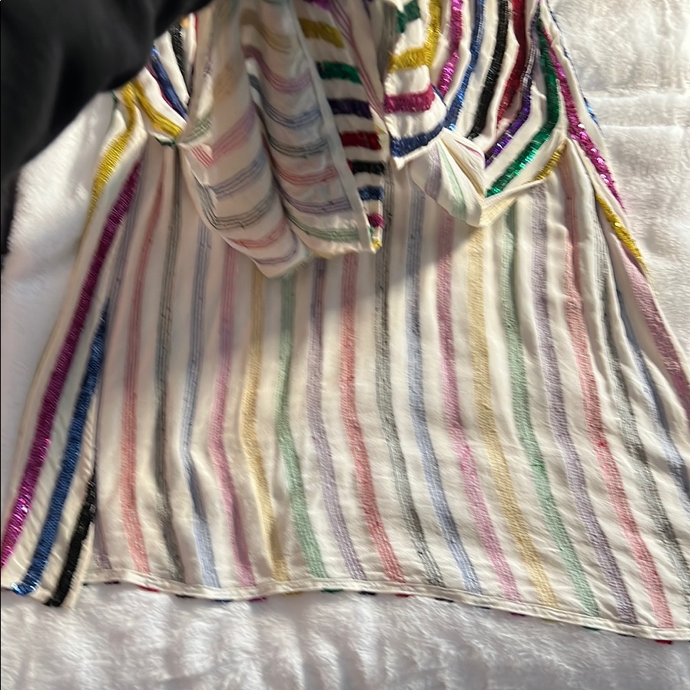 Caroline Constas Sequin Striped Dress, S - Picture 4 of 7